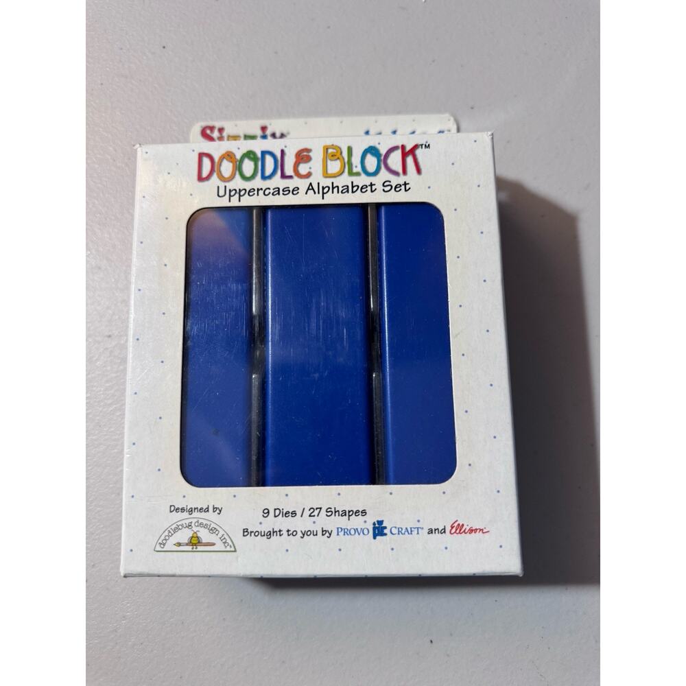 Sizzix Alphabars Doodle Block Uppercase Alphabet Set 9 Dies & 27 Shapes)#38-0982